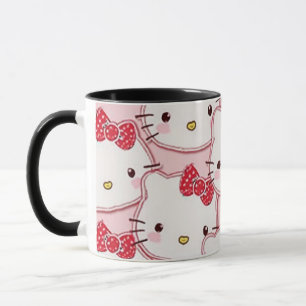 eine Tasse, die mit einem niedlichen Kätzchen entw Tasse