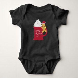 Eine Tasse frohe Weihnachten Baby Strampler