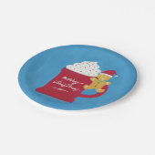 Eine Tasse frohe Weihnachten Pappteller (Schrägansicht)
