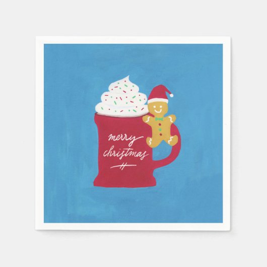 Eine Tasse frohe Weihnachten Serviette (Vorderseite)