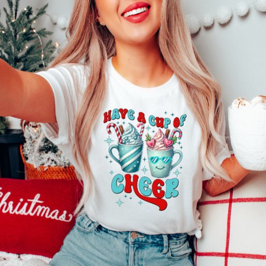 Eine Tasse frohen Weihnachts-T - Shirt