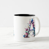 Eine Tasse für den Kaffee - Blumendesign (VorderseiteRechts)