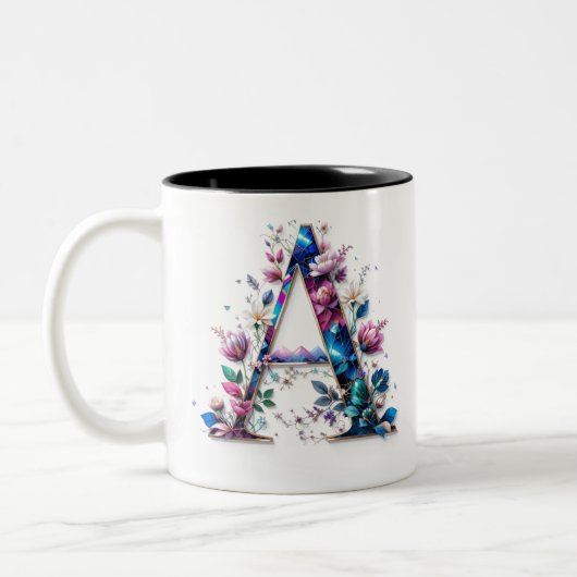 Eine Tasse für den Kaffee - Blumendesign (Links)