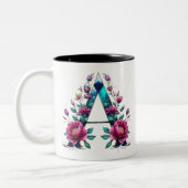 Eine Tasse für den Kaffee - Blumendesign (Links)
