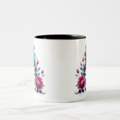 Eine Tasse für den Kaffee - Blumendesign (Mittel)