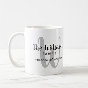 eine Tasse für die Familie mit Ihrem Namen
