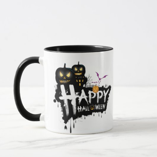 Eine Tasse für Säfte und heiße Getränke zu Hallowe (Links)