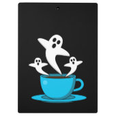 Eine Tasse Geisterrauchkaffee Klemmbrett (Rückseite)