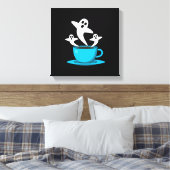 Eine Tasse Geisterrauchkaffee Leinwanddruck (Insitu (Schlafzimmer))