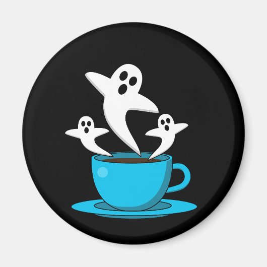 Eine Tasse Geisterrauchkaffee Magnet (Vorne)
