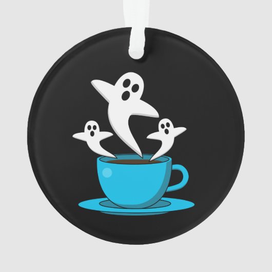 Eine Tasse Geisterrauchkaffee Ornament (Rückseite)