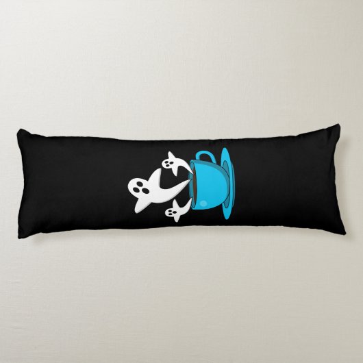 Eine Tasse Geisterrauchkaffee Seitenschläferkissen (Rückseite)