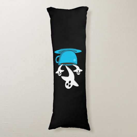 Eine Tasse Geisterrauchkaffee Seitenschläferkissen (Vorderseite Vertikal)