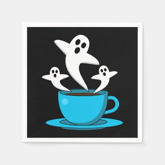 Eine Tasse Geisterrauchkaffee Serviette (Vorderseite)
