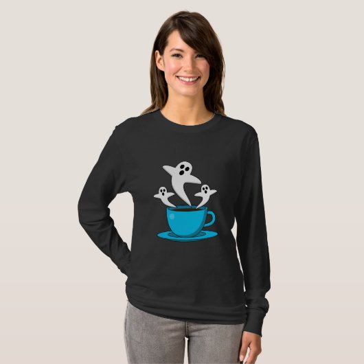 Eine Tasse Geisterrauchkaffee T-Shirt (Vorne ganz)