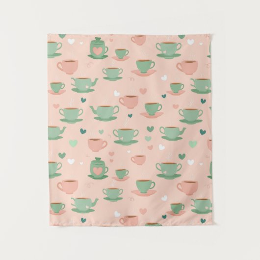 Eine Tasse Gemütlichkeit Wandteppich (Vorderseite)