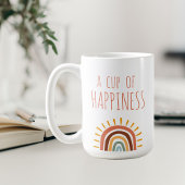 "Eine Tasse Glück", moderner Boho-Regenbogen-Beche
