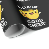 Eine Tasse guten Cheer Funny Cup Pun Dark BG Geschenkpapier (Rolleneckpunkt)