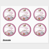 Eine Tasse Hoffnung rund Aufkleber (Blatt)