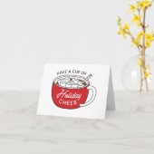 Eine Tasse Holiday Cheer Hot Chocolate Tasse Karte (Gelbe Blume)