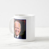 Eine Tasse Joe Kaffee-Tasse mit Bild von Joe Biden (Vorderseite Links)