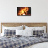 Eine Tasse Kaffee bitte Leinwanddruck (Insitu (Schlafzimmer))