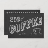 eine Tasse Kaffee CHALK ART Einladung (Vorne/Hinten)