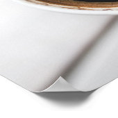 "Eine Tasse Kaffee ist Glück" Cafe Poster (Ecke)