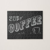 eine Tasse Kaffee KREIDE-KUNST Puzzle (Horizontal)