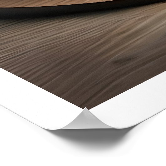 Eine Tasse Kaffee Latte für das Kaffeepulver Poster (Ecke)