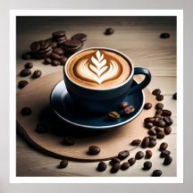 Eine Tasse Kaffee Latte für das Kaffeepulver