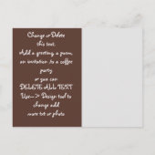 Eine Tasse Kaffee mit Blume Einladungspostkarte (Rückseite)