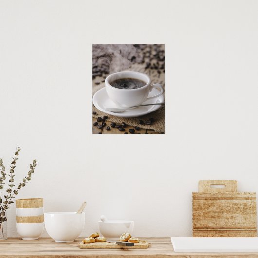 Eine Tasse Kaffee Poster (Küche)