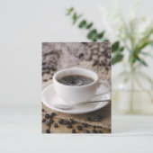 Eine Tasse Kaffee Postkarte (Stehend Vorderseite)