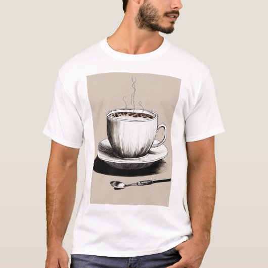 Eine Tasse Kaffee T-Shirt (Vorderseite)