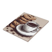 Eine Tasse Kaffee und Kekse Fliese (Seite)