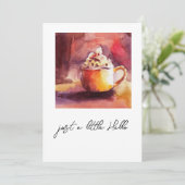 eine Tasse Kaffeekarte Dankeskarte (Stehend Vorderseite)