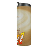 Eine Tasse Kaffeekust. Thermobecher (Nach rechts gedreht)