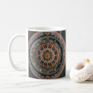 Eine Tasse mit ästhetischem Mandala-Design