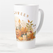 Eine Tasse mit einem Halloween-Kürbisprint (Rechte Ecke)