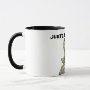 Eine Tasse mit einer Froschdarstellung