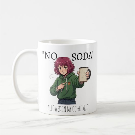 Eine Tasse mit Regeln (Links)