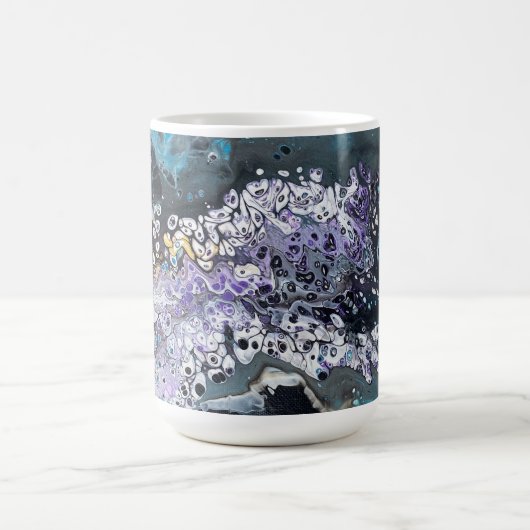 Eine Tasse mit Schwarz-Blau-Originalkunstwerken (Mittel)