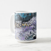 Eine Tasse mit Schwarz-Blau-Originalkunstwerken (Vorderseite Links)