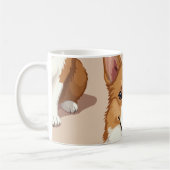 Eine Tasse mit walisischem Corgi-Design. (Links)