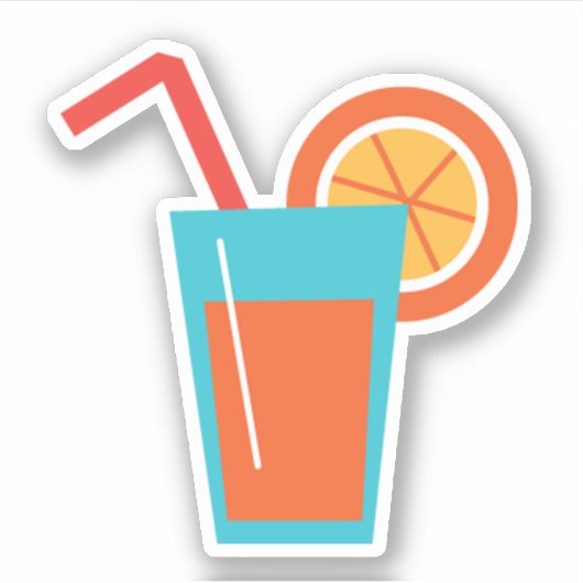 Eine Tasse Orangensaft Aufkleber (Vorderseite)