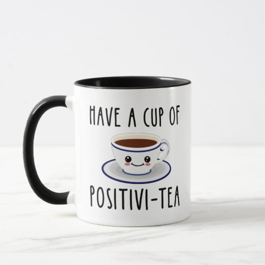 eine Tasse Positivi-Tee haben (Links)