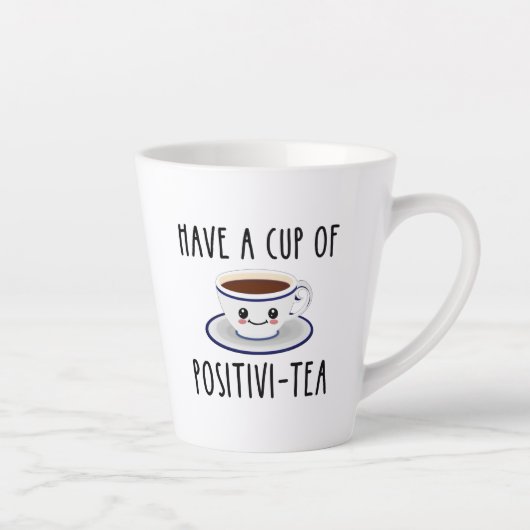 eine Tasse Positivi-Tee haben (Rechts)