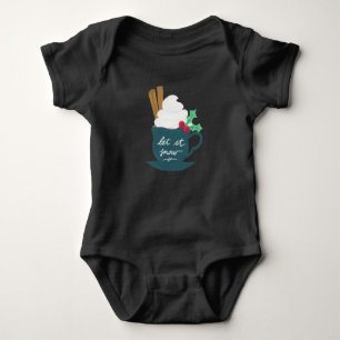 Eine Tasse Schnee lassen Baby Strampler