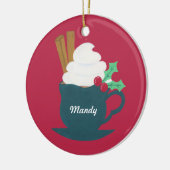 Eine Tasse Schnee lassen Keramikornament (Links)